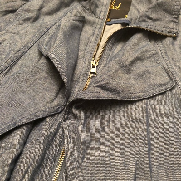 Faux Denim Layered Jacket - Picture 3 of 5